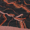 Sanskriti Vintage Sarees Black/Orange Pure Crepe Silk Printed Sari Craft Fabric