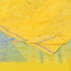 Sanskriti Vintage Sarees Yellow Pure Crepe Silk Printed Sari 5yd Craft Fabric