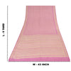 Sanskriti Vintage Sarees Pink Pure Crepe Block Printed Sari 6+yd Craft Fabric