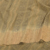 Sanskriti Vintage Sarees Peach/Cream Pure Crepe Printed Sari 5+yd Craft Fabric