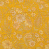 Sanskriti Vintage Sarees Yellow Pure Crepe Silk Printed Sari 5+yd Craft Fabric