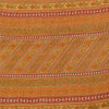 Sanskriti Vintage Sarees Gray/Orange Pure Crepe Printed Sari 5+yd Craft Fabric