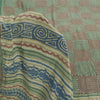 Sanskriti Vintage Sarees Multi Pure Crepe Silk Printed Sari 5+yd Craft Fabric