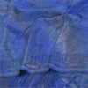 Sanskriti Vintage Sarees Blue Pure Crepe Silk Printed Sari 5+yd Craft Fabric