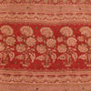 Sanskriti Vintage Sarees Red/Pink Pure Crepe Printed Embroidered Sari Fabric