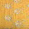 Sanskriti Vintage Sarees Yellow Pure Chiffon Silk Printed Sari Soft Craft Fabric