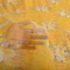 Sanskriti Vintage Sarees Yellow Pure Chiffon Silk Printed Sari Soft Craft Fabric