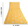 Sanskriti Vintage Sarees Yellow Pure Chiffon Silk Printed Sari Soft Craft Fabric