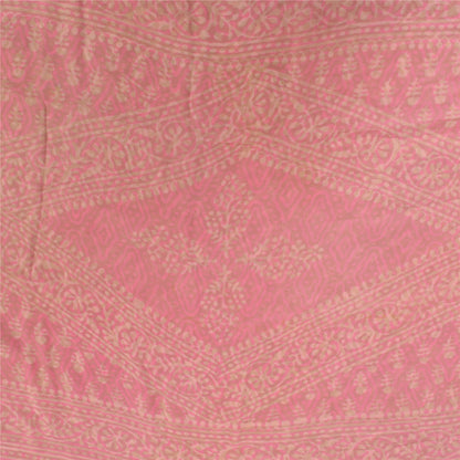 Sanskriti Vintage Sarees Mauve Pure Georgette Silk Printed Sari 5yd Craft Fabric