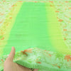 Sanskriti Vintage Sarees Green Pure Georgette Silk Printed Sari 5yd Craft Fabric