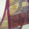 Sanskriti Vintage Sarees Multi Pure Georgette Silk Printed Sari 5yd Craft Fabric