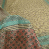 Sanskriti Vintage Sarees Cream Pure Georgette Silk Printed Sari 5yd Craft Fabric