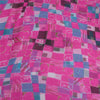 Sanskriti Vintage Sarees Pink Pure Georgette Silk Geometric Printed Sari Fabric