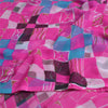 Sanskriti Vintage Sarees Pink Pure Georgette Silk Geometric Printed Sari Fabric