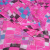 Sanskriti Vintage Sarees Pink Pure Georgette Silk Geometric Printed Sari Fabric