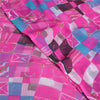 Sanskriti Vintage Sarees Pink Pure Georgette Silk Geometric Printed Sari Fabric