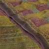 Sanskriti Vintage Sarees Multi Pure Georgette Silk Printed Sari 5yd Craft Fabric