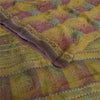 Sanskriti Vintage Sarees Multi Pure Georgette Silk Printed Sari 5yd Craft Fabric