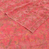 Sanskriti Vintage Sarees Pink 100% Pure Chiffon Silk Printed Sari Craft Fabric