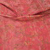 Sanskriti Vintage Sarees Pink 100% Pure Chiffon Silk Printed Sari Craft Fabric