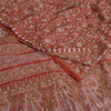 Sanskriti Vintage Sarees Red Pure Georgette Silk Printed Sari 5yd Craft Fabric