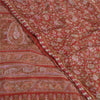 Sanskriti Vintage Sarees Red Pure Georgette Silk Printed Sari 5yd Craft Fabric