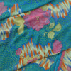 Sanskriti Vintage Sarees Blue Pure Georgette Silk Printed Sari Craft Fabric