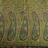 Sanskriti Vintage Sarees Dark Green Pure Georgette Silk Print Sari Craft Fabric