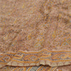 Sanskriti Vintage Sarees Brown Pure Georgette Silk Printed Sari Craft Fabric