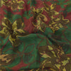 Sanskriti Vintage Sarees Green Pure Georgette Silk Printed Sari 6yd Craft Fabric