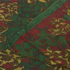 Sanskriti Vintage Sarees Green Pure Georgette Silk Printed Sari 6yd Craft Fabric