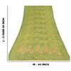 Sanskriti Vintage Sarees Green Pure Georgette Silk Printed Sari Craft Fabric