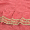 Sanskriti Vintage Sarees Pink Mukesh Pure Georgette Silk Print Sari Craft Fabric