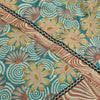 Sanskriti Vintage Sarees Blue 100% Pure Georgette Silk Printed Sari Craft Fabric