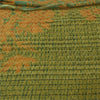 Sanskriti Vintage Sarees Green Pure Georgette Silk Printed Sari 5yd raft Fabric