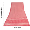 Sanskriti Vintage Sarees Blush Pink Pure Georgette Silk Print Sari Craft Fabric