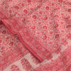 Sanskriti Vintage Sarees Blush Pink Pure Georgette Silk Print Sari Craft Fabric