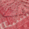 Sanskriti Vintage Sarees Blush Pink Pure Georgette Silk Print Sari Craft Fabric