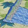 Sanskriti Vintage Sarees Blue 100% Pure Georgette Silk Printed Sari Craft Fabric