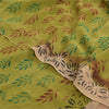 Sanskriti Vintage Sarees Green Pure Georgette Silk Hand Bloc kPrint Sari Fabric