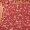 Sanskriti Vintage Sarees Dark Red Pure Georgette Silk Printed Sari Craft Fabric