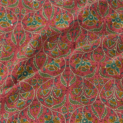 Sanskriti Vintage Sarees Hand Beaded Kantha Pure Georgette Printed Sari Fabric