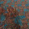 Sanskriti Vintage Sarees Multi Pure Georgette Silk Printed Sari 6yd Craft Fabric