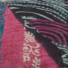 Sanskriti Vintage Sarees Pink Pure Georgette Silk Printed Sari 5yd Craft Fabric