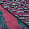 Sanskriti Vintage Sarees Pink Pure Georgette Silk Printed Sari 5yd Craft Fabric