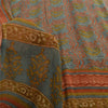 Sanskriti Vintage Sarees Multi Pure Georgette Silk Printed Sari 6yd Craft Fabric