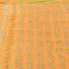 Sanskriti Vintage Sarees Yellow Pure Georgette Silk Print Sari 5yd Craft Fabric