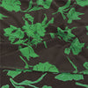 Sanskriti Vintage Sarees Black/Green Pure Georgette Printed Sari Craft Fabric