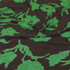 Sanskriti Vintage Sarees Black/Green Pure Georgette Printed Sari Craft Fabric