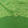 Sanskriti Vintage Sarees Green Pure Georgette Silk Printed Sari 5yd Craft Fabric